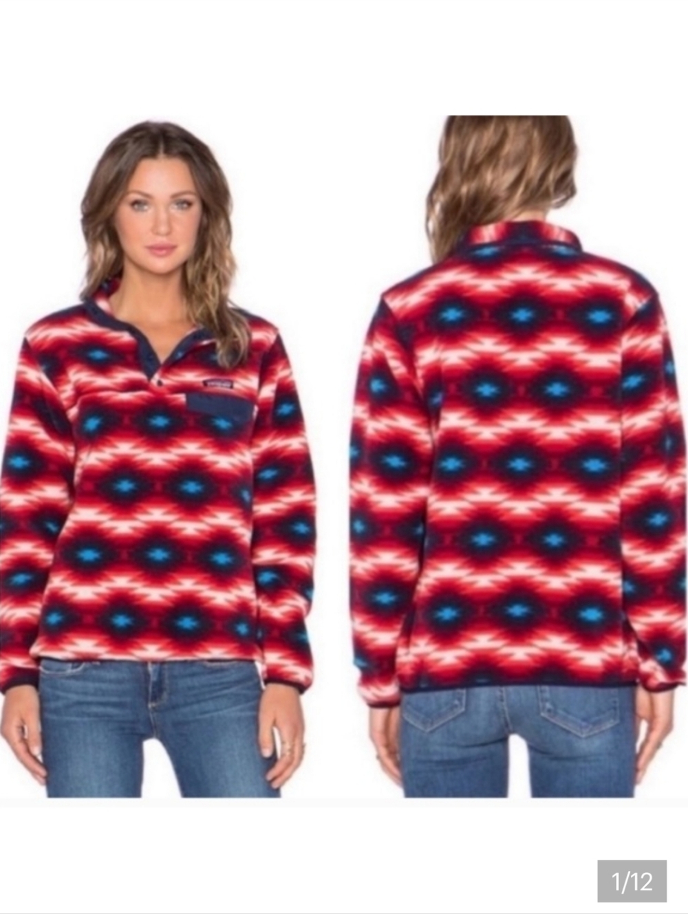 Patagonia Synchilla Women's Wild Desert Snap-T Pullover Fleece Size Medium Rare